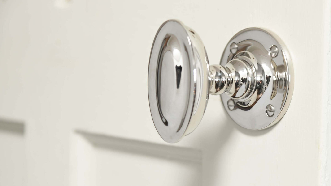 Polished Nickel finishes seen on Edwardian handles - made in England