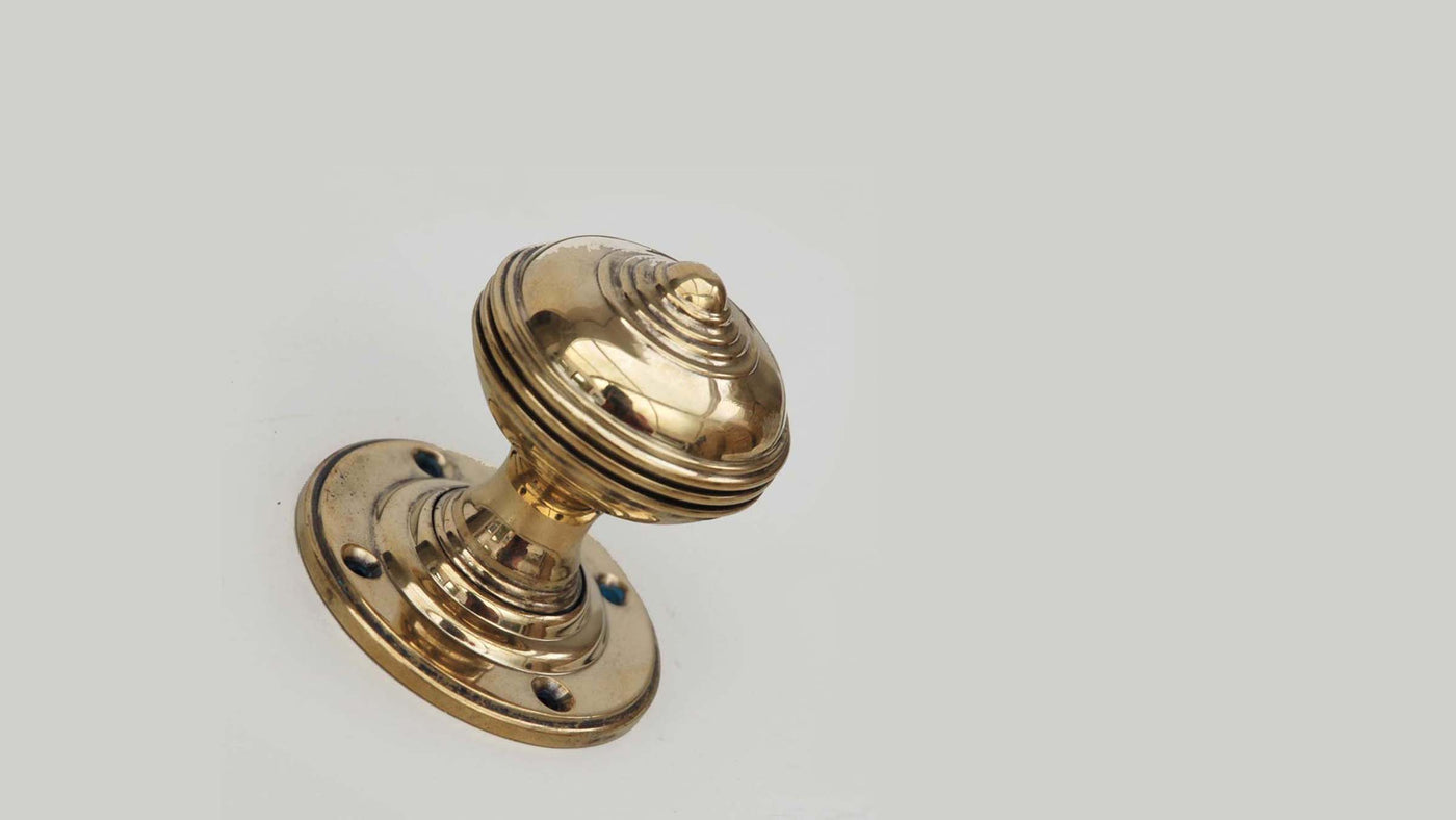 Example of a Georgian styled door knob in solid brass