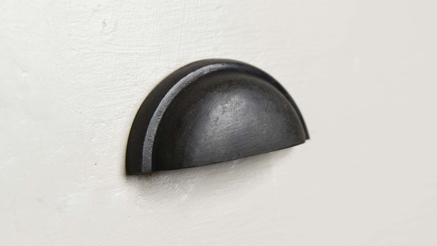 Authentic Black Beeswax Drawer Pull for country cottage kitchens