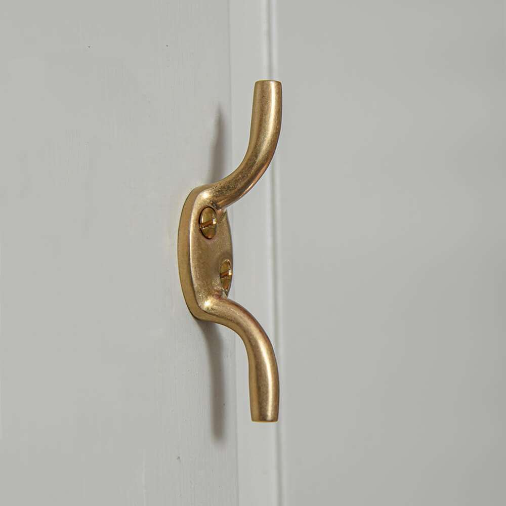 Cleat hook - Tie backs for vertical blinds - Brass cleat hook