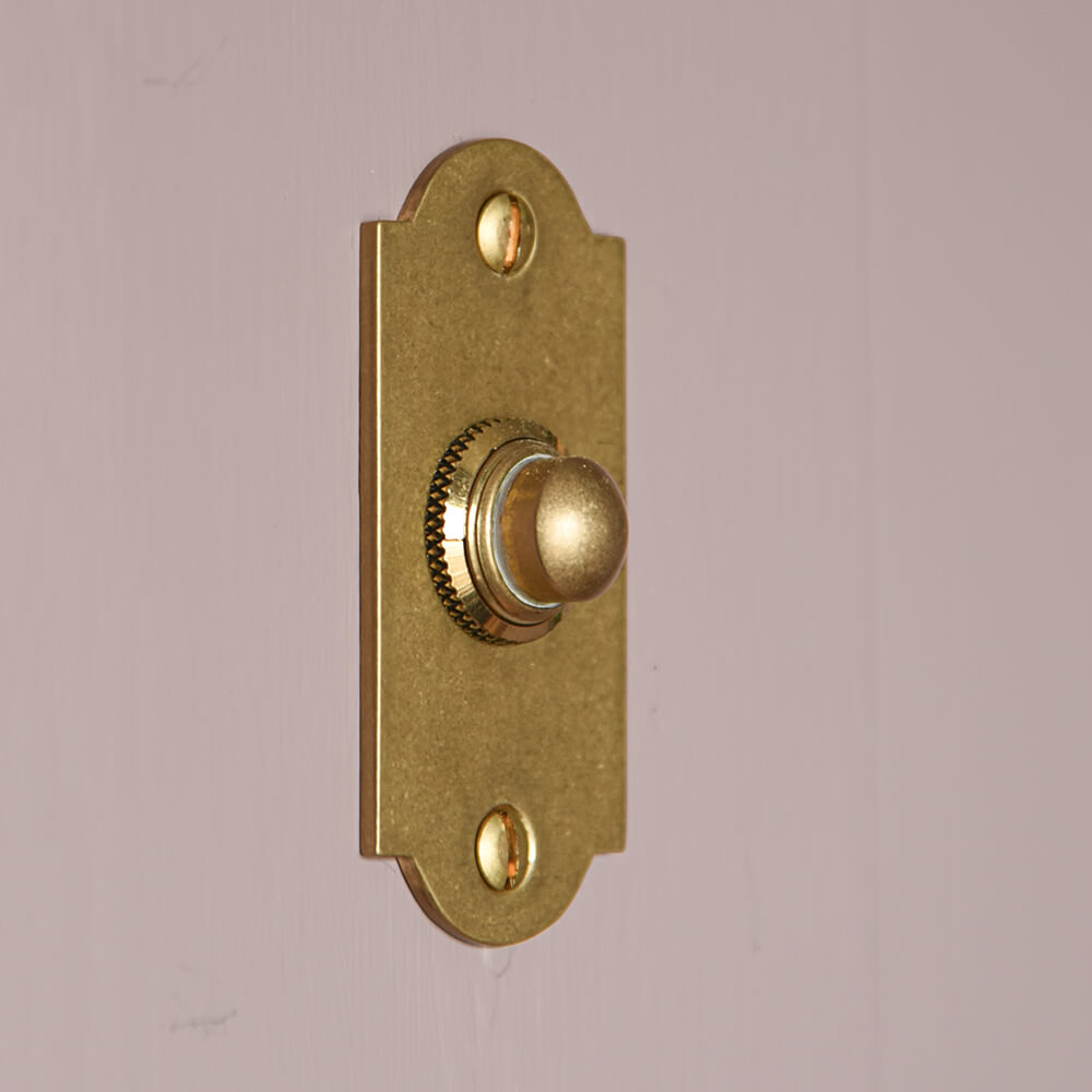 Wired doorbell - Push door bell - Antique brass door bell