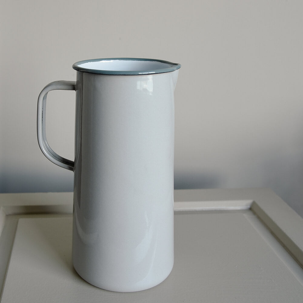 Enamel jug - Enamel pitcher - Grey enamel jug