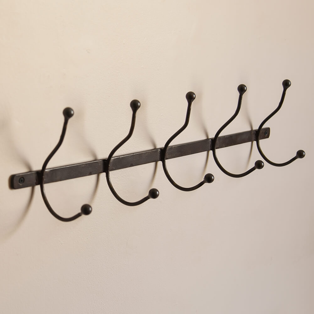 Coat Rack Wrought Iron Wall Hooks Coat Rail Hook Rail Coat Hook