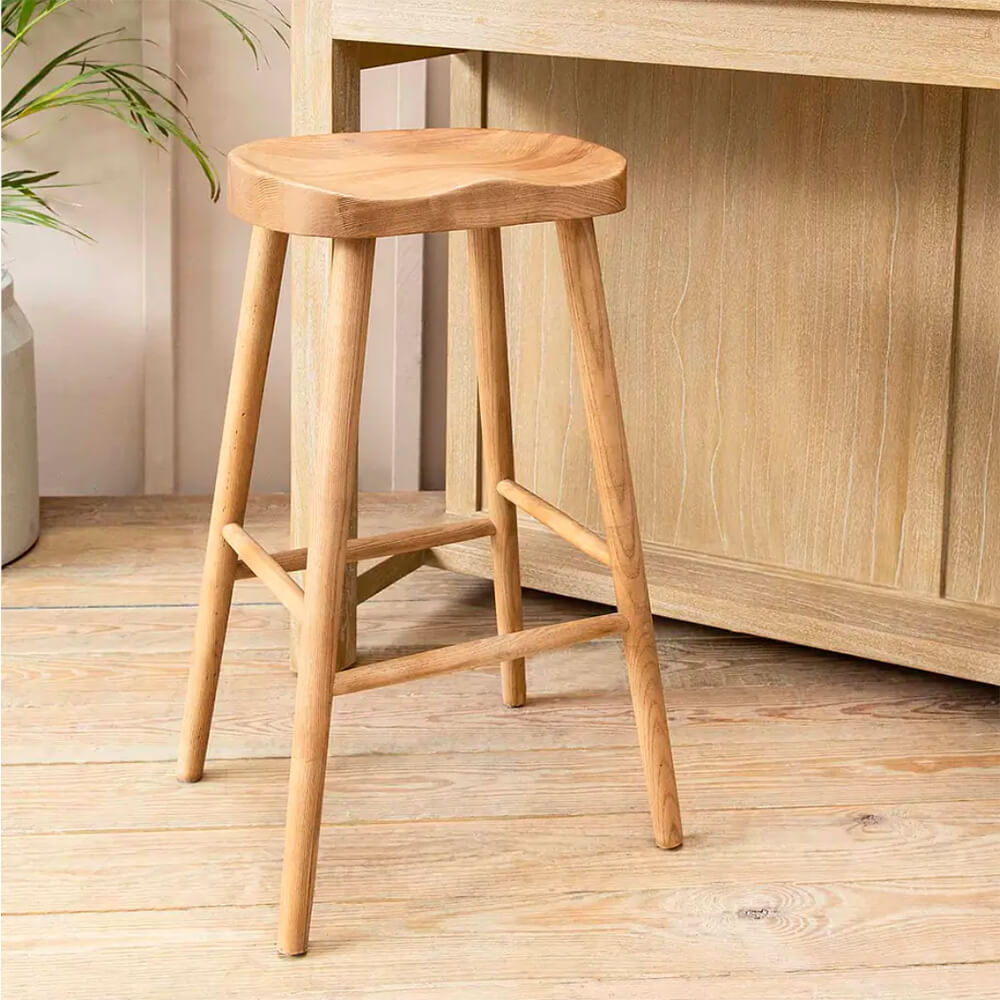 Breakfast bar stool Wooden counter stool Ash bar stool