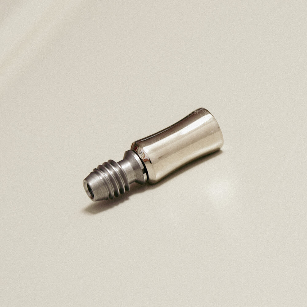 sash stop with a polished nickel plated finish