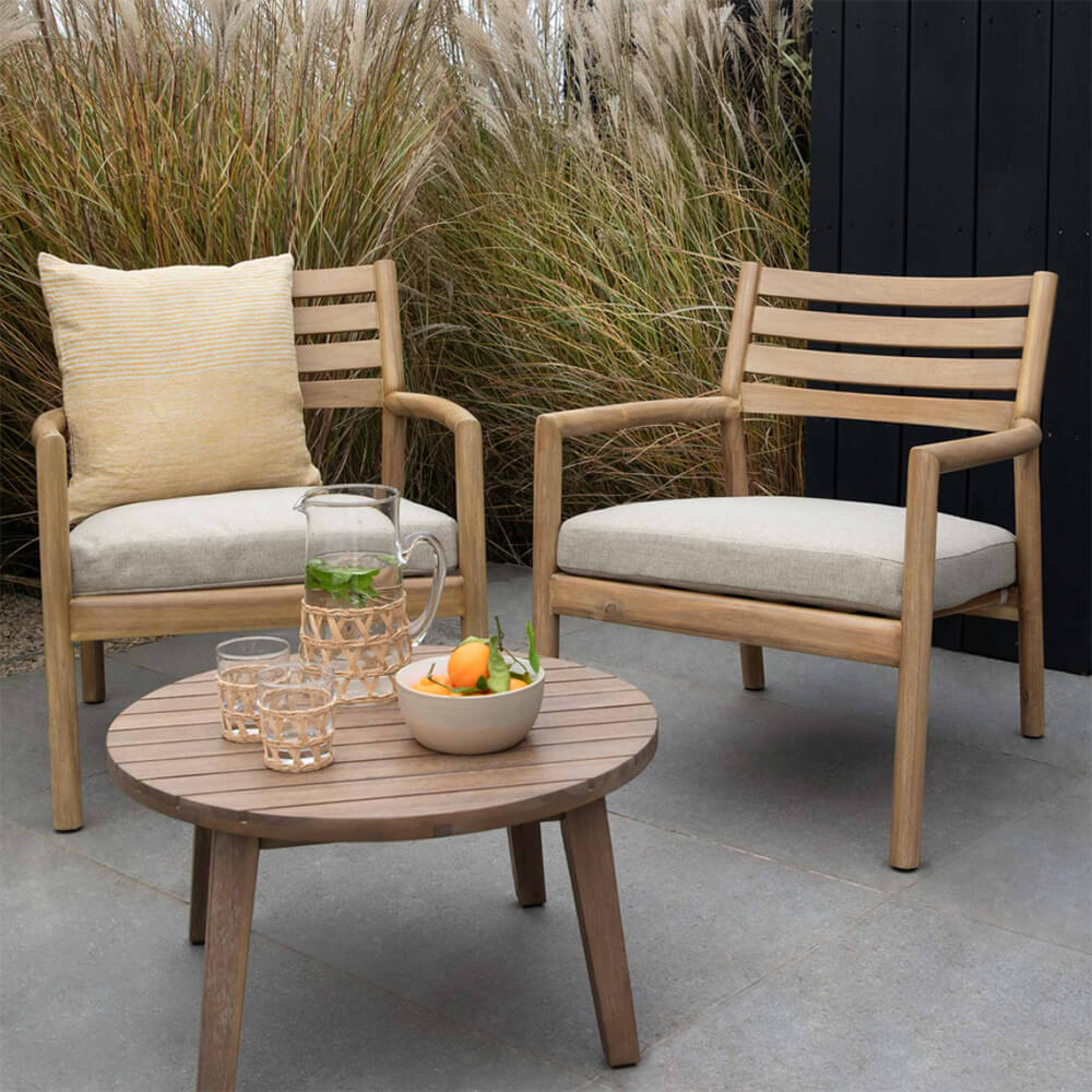 Wooden garden armchair Outdoor armchair Acacia garden chair
