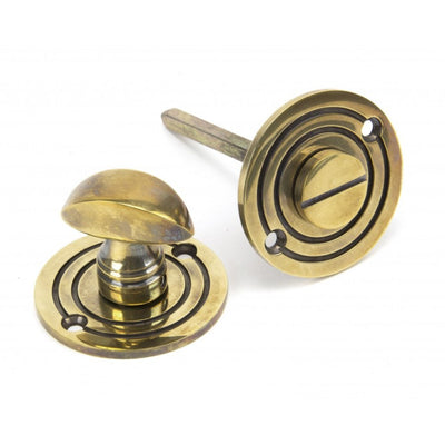 Thumbturn with aged brass detail