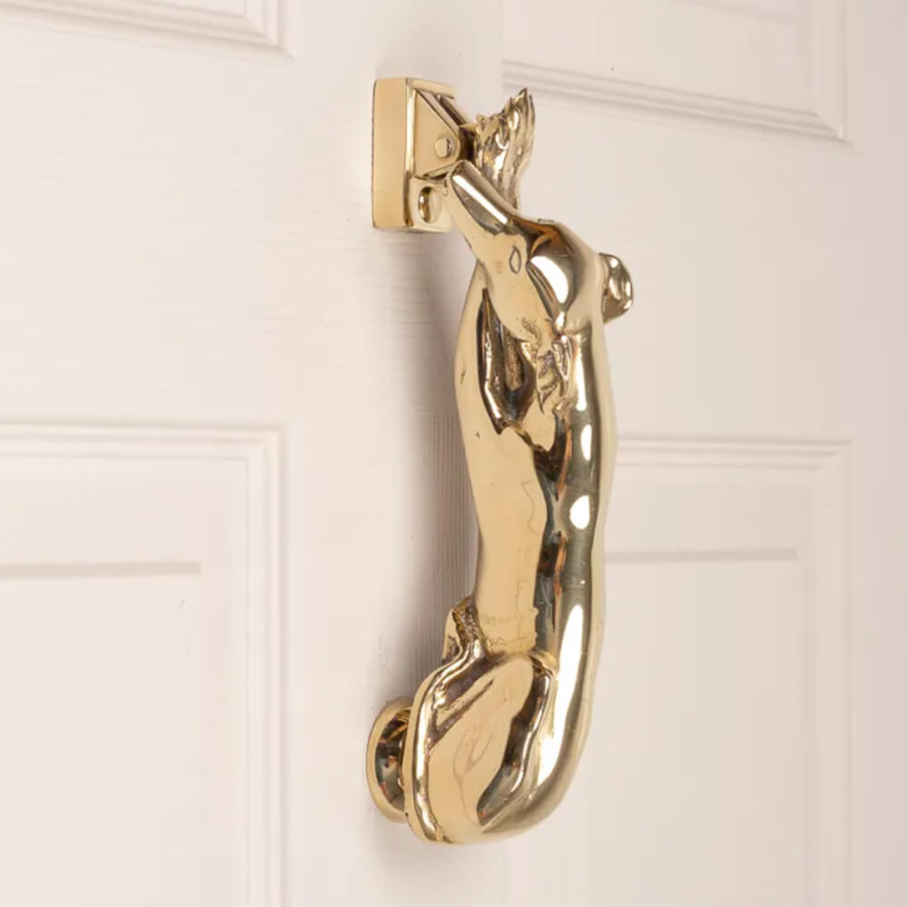 Dog door knocker Greyhound door knocker Solid brass