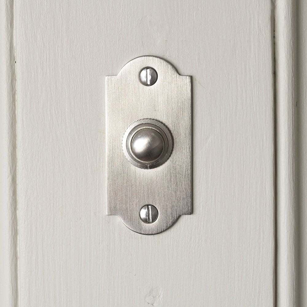 Bell Push Door Bell Button Brushed Nickel Doorbell