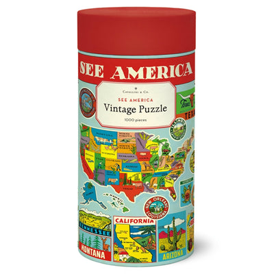 See America Vintage Puzzle in Box