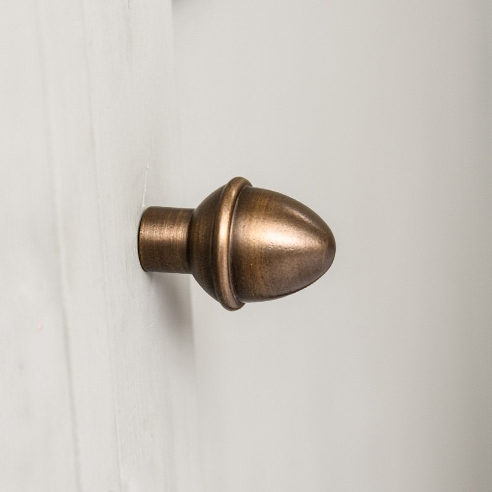 Antique brass cupboard door knobs Acorn knobs