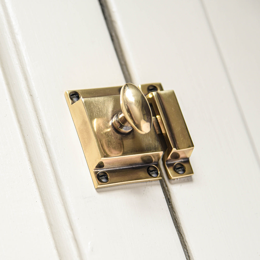 Cupboard catch Brass latch Sprung cupboard catch