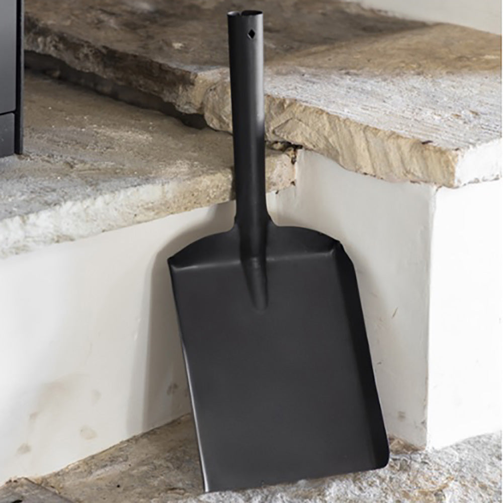 Fireplace Coal Scoop 15.4-Inch Long Ash Shovel, Stainless Steel Heavy-Duty Flat Coal Shovel Long Handle BBQ Grill Shovel
