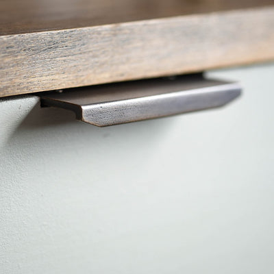 Tapered Cabinet Edge Pull in Distressed Antique Brass finish.