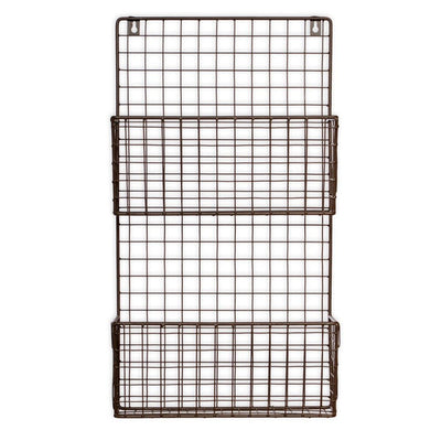Charcoal magazine rack with two pockets