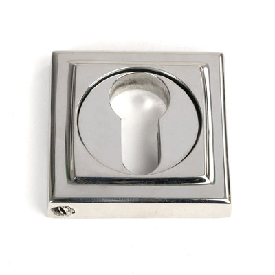 Polished Stainless Steel Square Euro Escutcheon