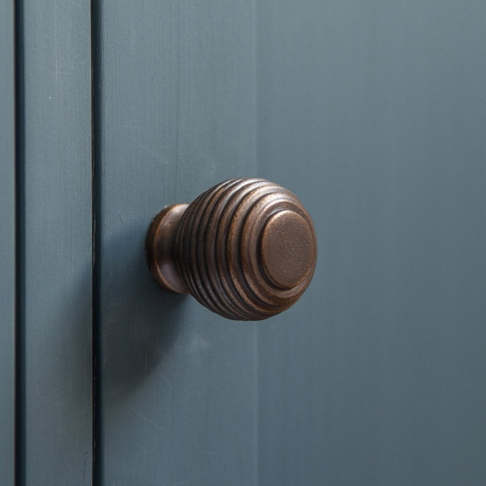 Aged Brass Beehive Cupboard Door knobs