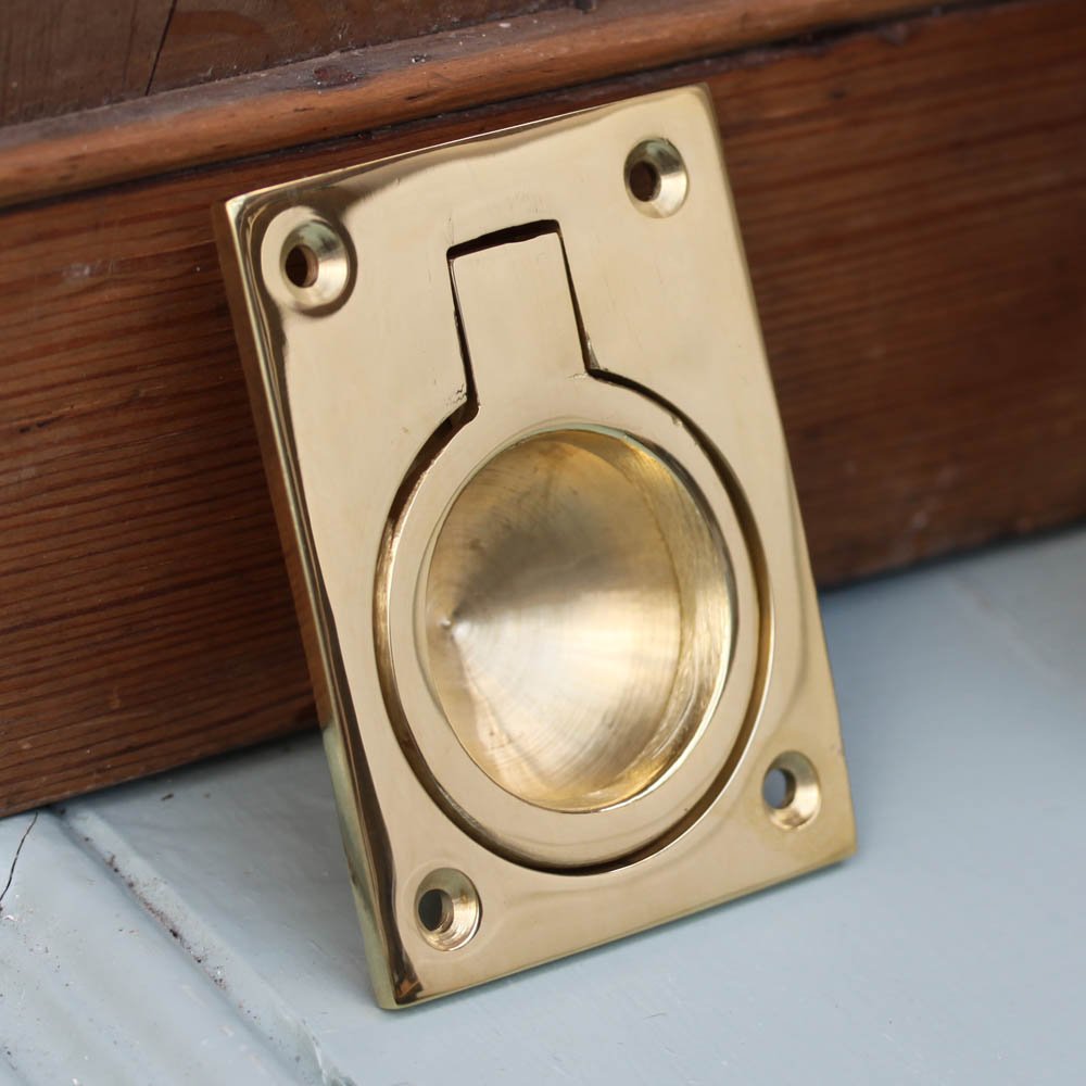 brass flush fit ring pull