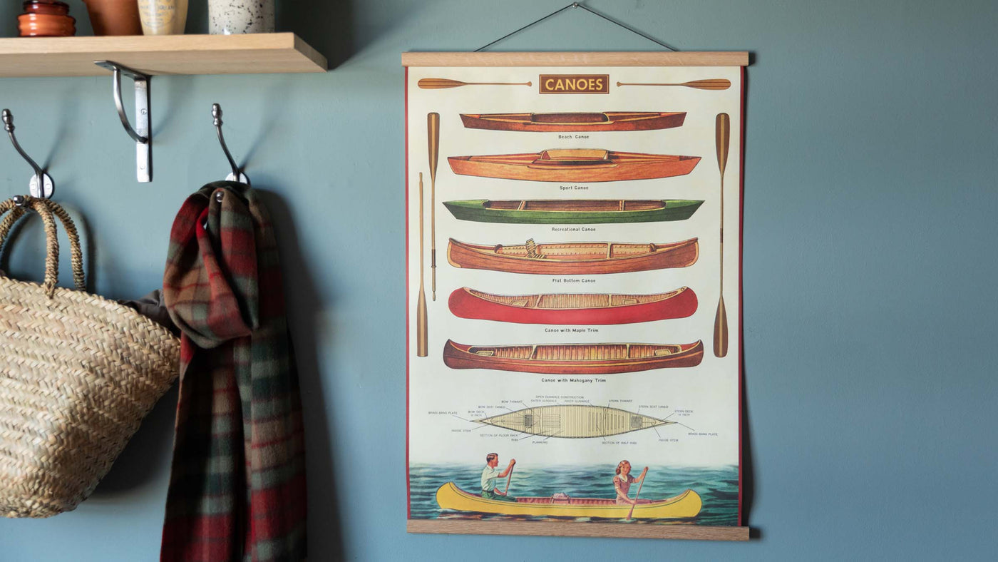 canoe poster in boot room