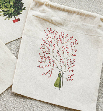 Christmas Drawstring Gift Bag - Mini