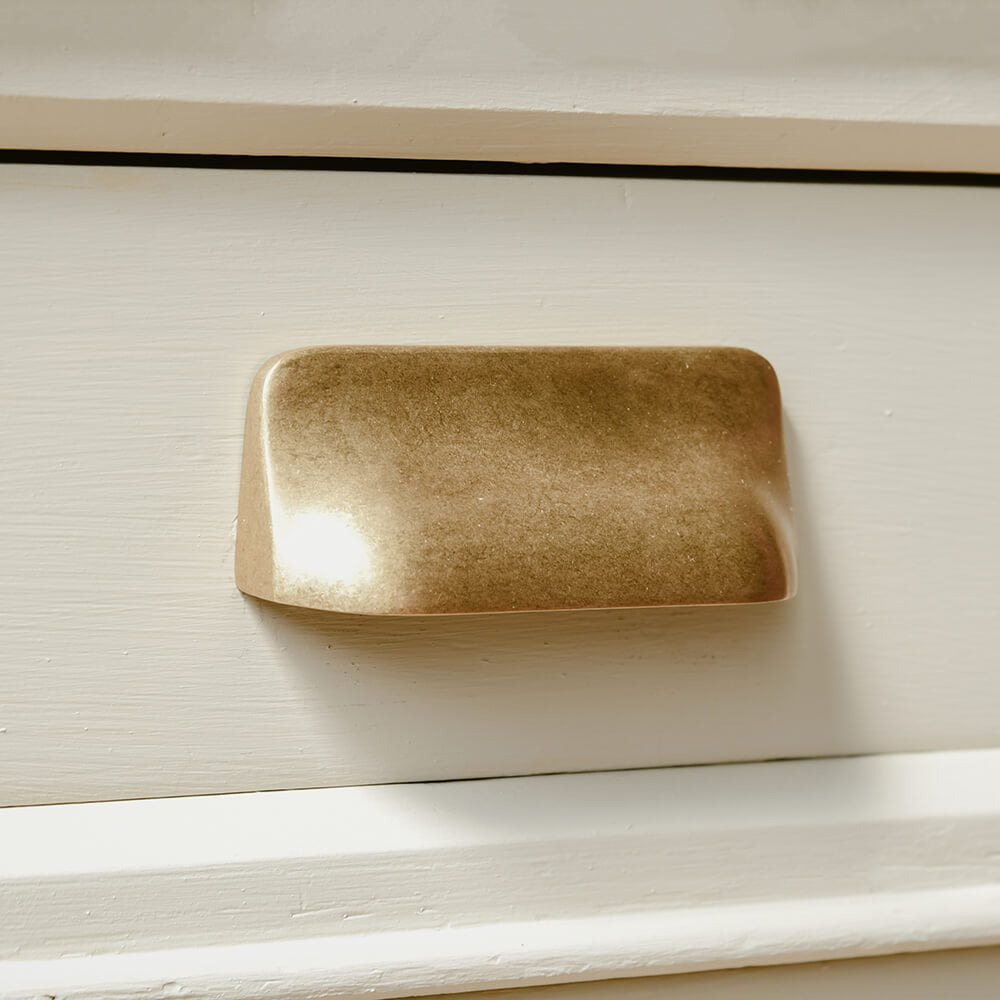 Antique brass drawer pull - Brass cabinet pulls - Cup pulls