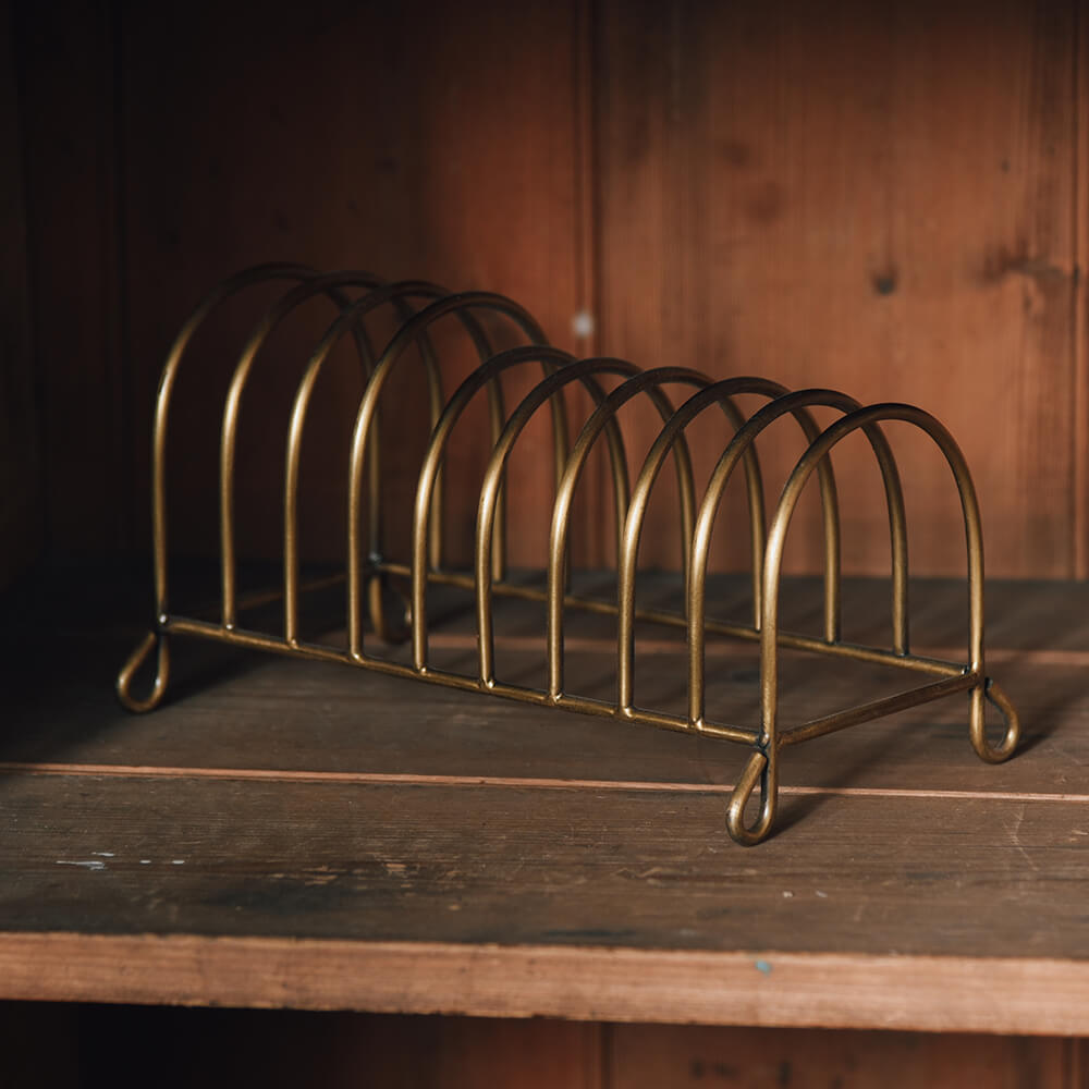 Traditional Desk Organizer | Brass Letter Rack