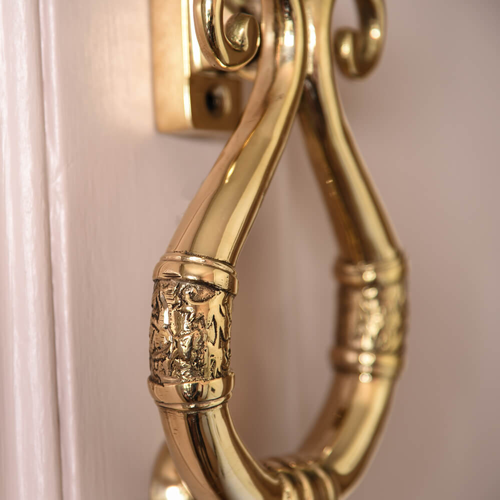 detail of looped door knocker
