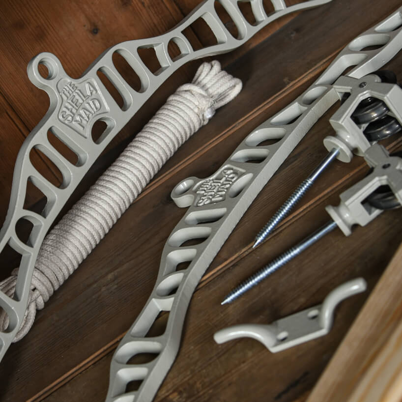 Sheila Maid Traditional Clothes Airer - 4 Rail - Pebble