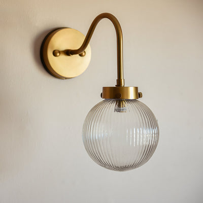 Glass & Brass Konnie Bathroom Globe Wall Light