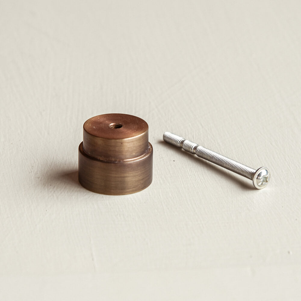 Light Antique Brass Drum Cabinet Knob