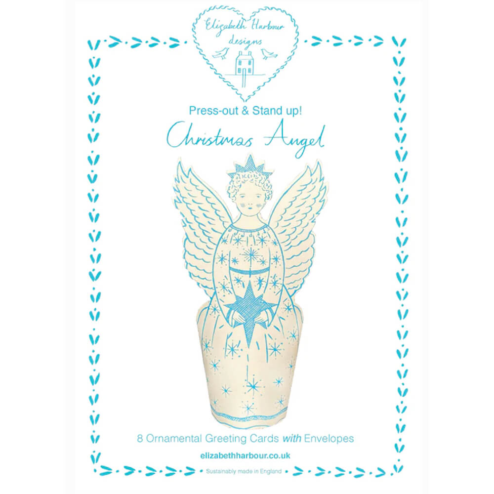 Press-Out Christmas Angel Cards - Pack of 8