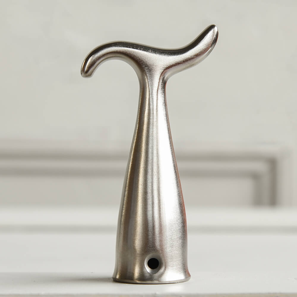 Pole hook in satin nickel 