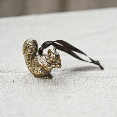 Squirrel decoration with ribbon