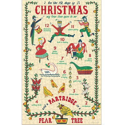 Twelve Days Of Christmas Jigsaw - 500 Piece Puzzle