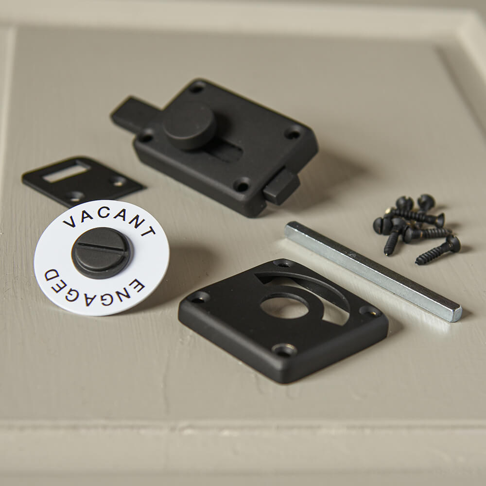 Lock Engaged Status Bathroom lock - Black bathroom lock - Vacant engaged lock