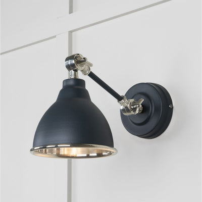 Smooth Nickel Brindley Wall Light - Various Colours