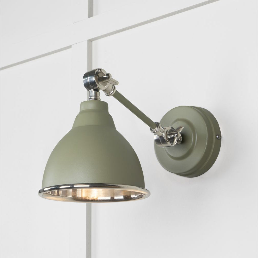 Smooth Nickel Brindley Wall Light - Various Colours