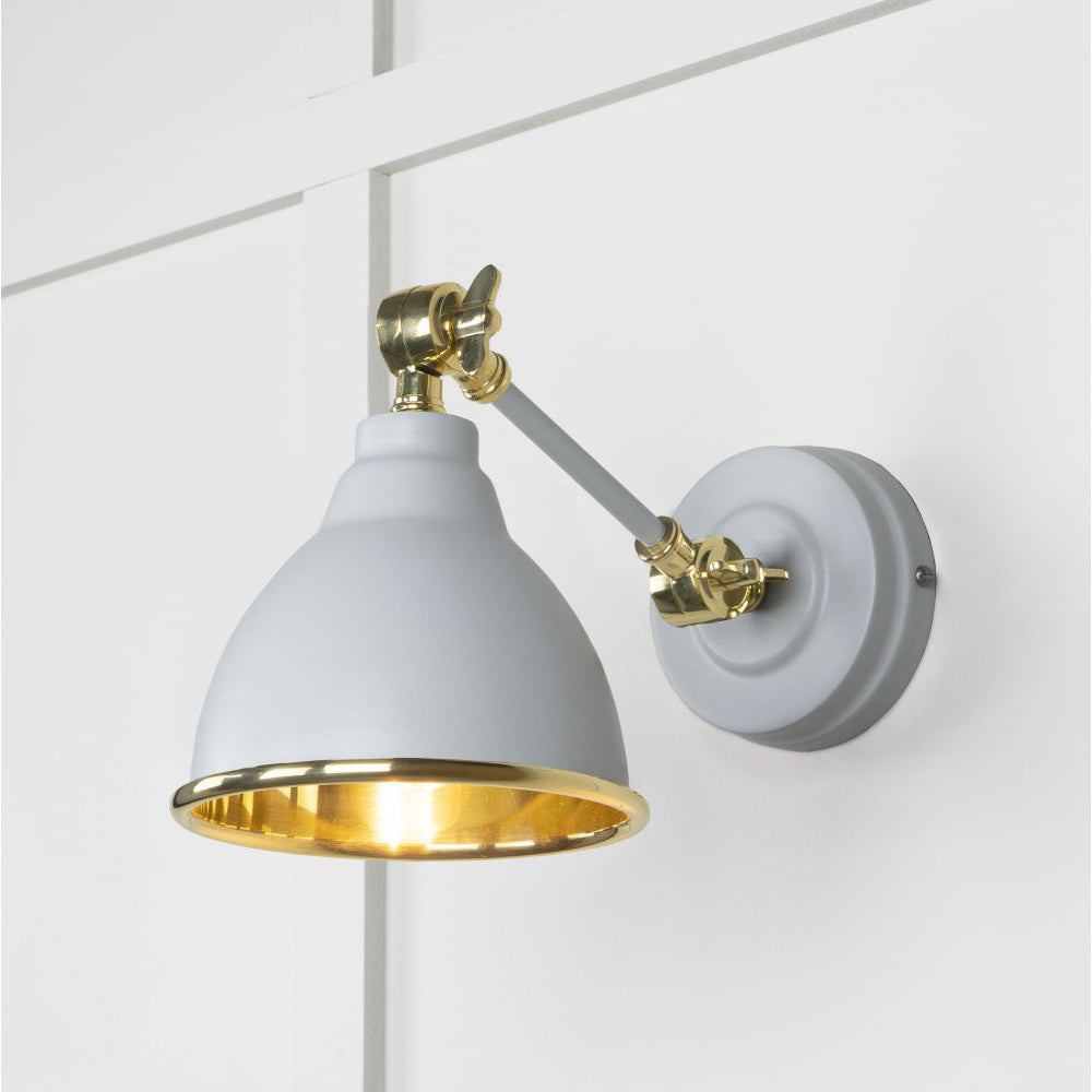 Smooth Brass Brindley Wall Light - Various Colours