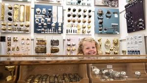 willow and stone store ironmongery section with happy child