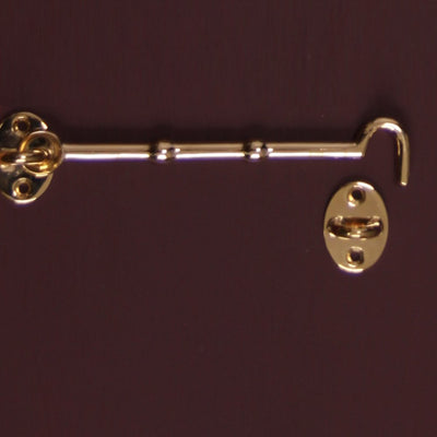 Brass Cabin Hook and Hook Plate