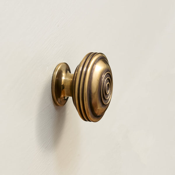 Polished Antique Brass Regency Bloxwich Cabinet Knob