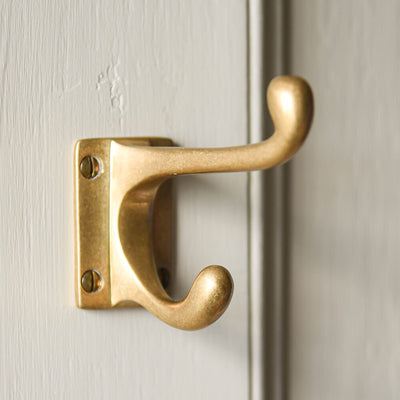 close up of double coat hook