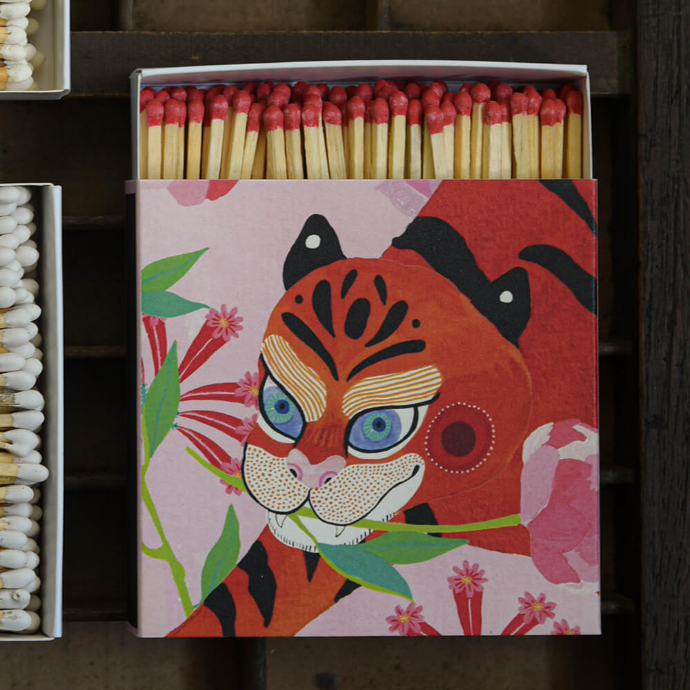 Red tiger match box