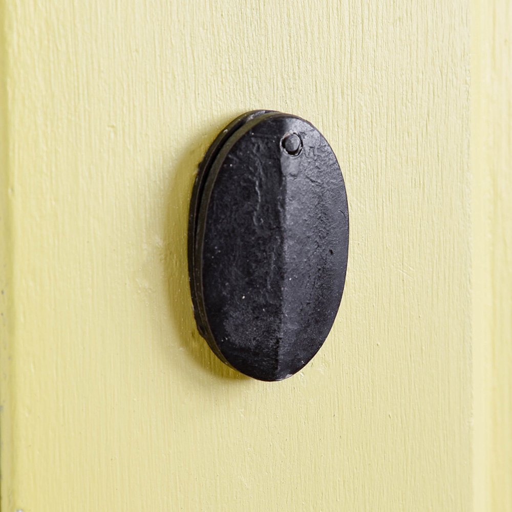 A Berkeley Oval Covered Escutcheon in Black Beeswax
