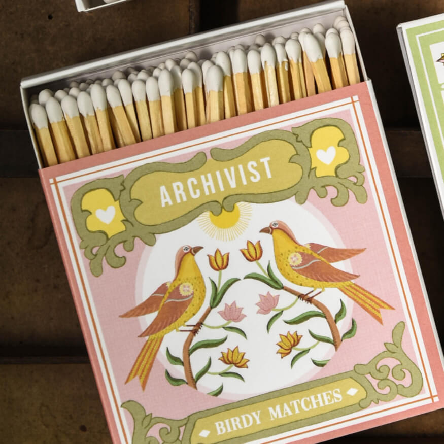 Candle matches - Decorative matchboxes - Long matchsticks