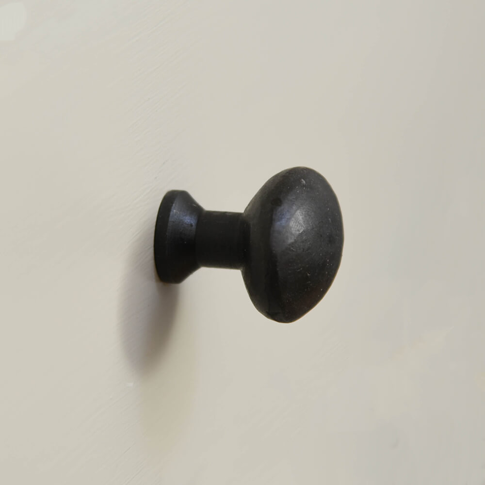 Oval Cabinet Knob - Black Beeswax