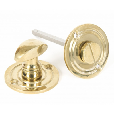 A Brass Round Bathroom Thumbturn with through spindle