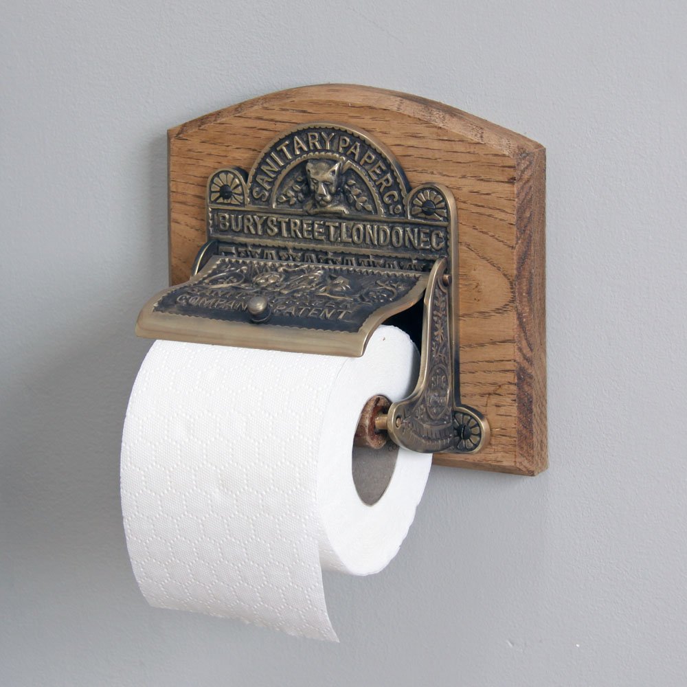 Celbon Antique Toilet Roll Holder Brass Material Toilet Paper Holder For Loo Roll Bathroom Paper Tissue Bar 21cm For Bathroom Toilet Paper Storage Brush Bronze (Brush Bronze