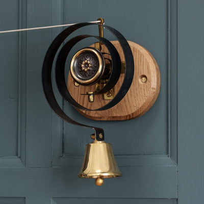 Brass butler bell with flower design