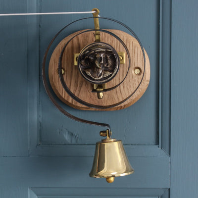 Brass butler bell with lady design